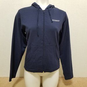 Reebok hoodie Small zip up tuxedo stripe athletic athleisure stretch lounge